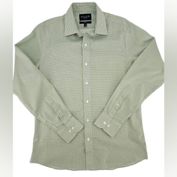 Bonobos Wrinkle Free Slim Cut Men's Longsleeve Dress Shirt Spring Green - Picture 7 of 7